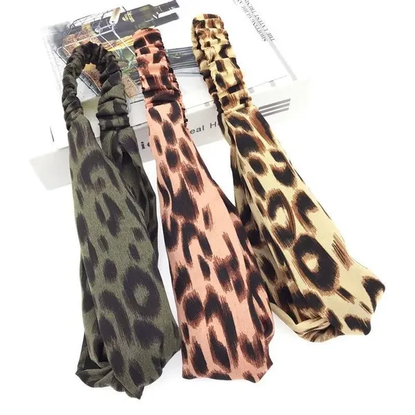 Fashion Women Headbands Leopard Print Hair Bands Turban Bandage Bandana Headwear Headwrap Hair Accessories for Girls