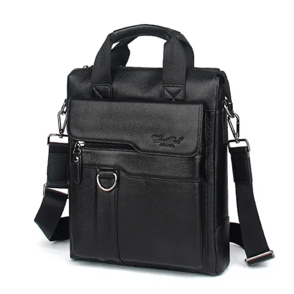 Genuine Leather Men Tote Briefcase Handbag Cross body Bags Casual Fashion Large-Capacity Male Designer Cowhide Business Messenger Shoulder Bag