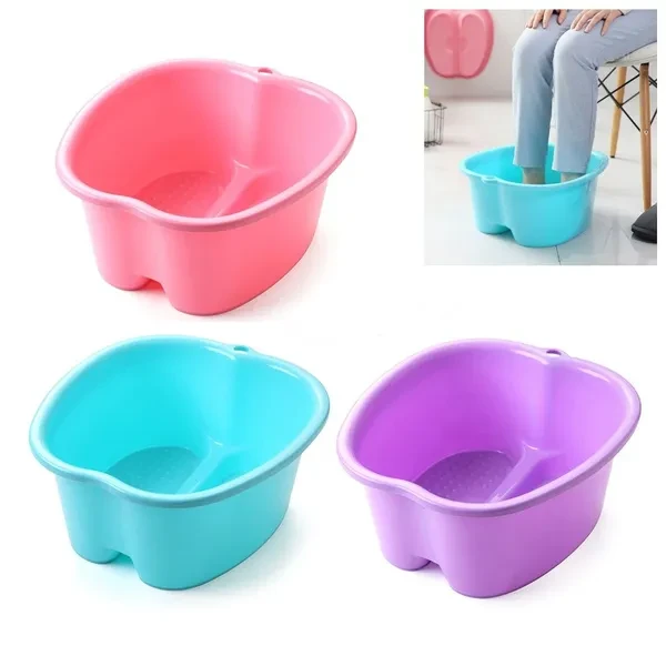 Large Foot Bath Spa Tub Basin Bucket Soak Feet Detox Pedicure Massage 3 Colors RES