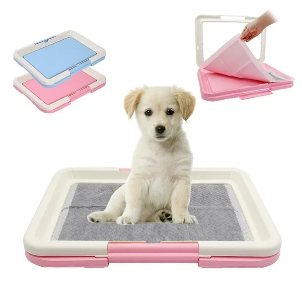 Portable Dog Training Toilet Indoor Dogs Potty Pet Toilet for Small Dogs Cats Cat Litter Box Puppy Pad Holder Tray Pet Supplies