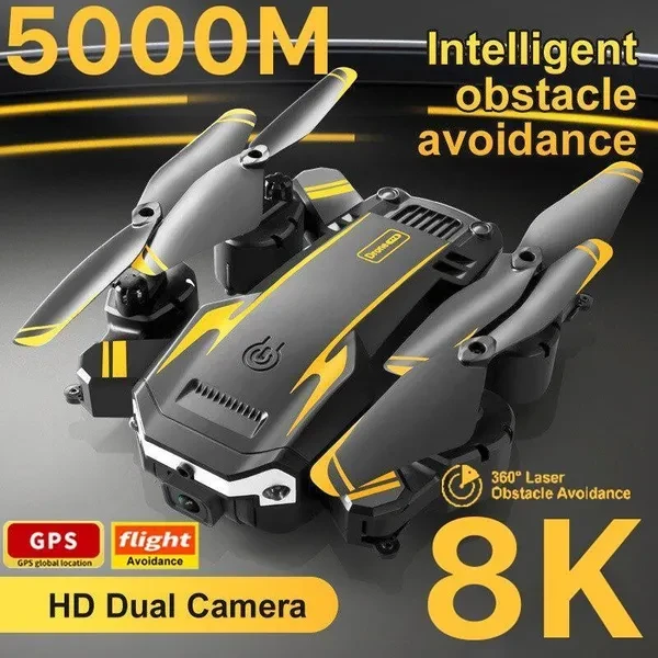 New Drone Dual 8K HD Camera Professional Wifi 5G GPS Four Way Obstacle Avoidance Optical Flow Positioning Hovering Aerial Photograph Drone