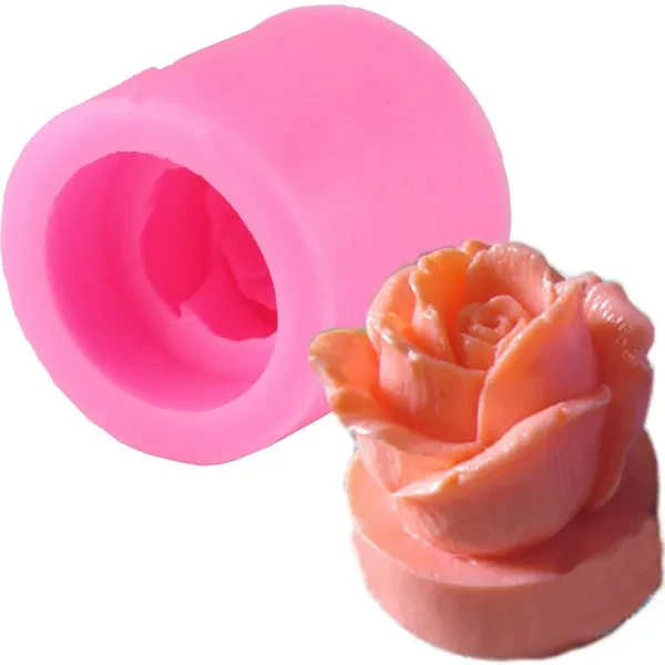 3D Rose Flower Silicone Soap Mold Resin Clay Candle Molds Fondant Decorating Tools Sugarcraft Chocolate Gumpaste Moulds