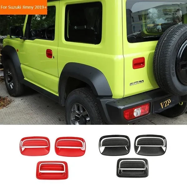 Car Front Side Door Tailgate Handle Bowl Cover Trim Decoration for Suzuki Jimny 2019+, 6 Pcs