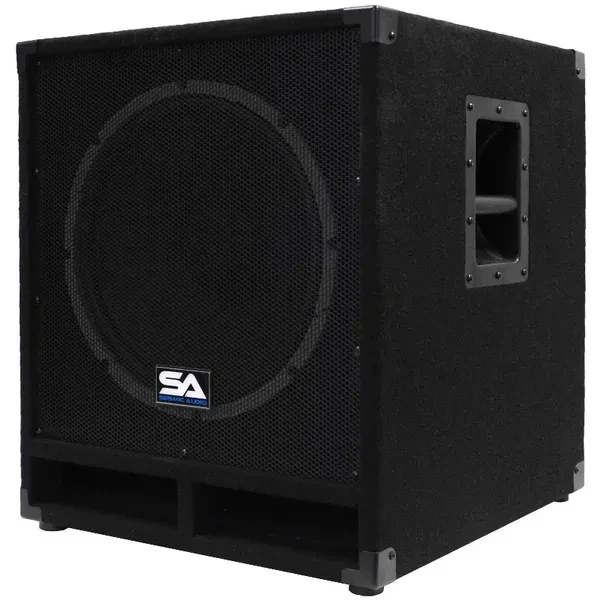 Pair of Powered 15" Subwoofer Cabinets PA DJ PRO Audio Band Active 15 Inch Subs