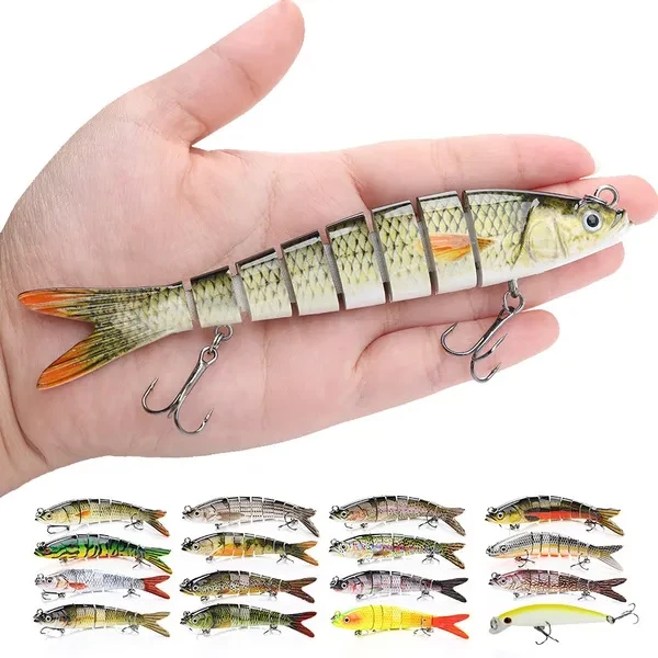 Sinking Wobblers Fishing Lures Jointed Crankbait Swimbait 8 Segment Hard Artificial Bait for Fishing Tackle Lure