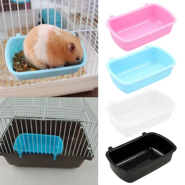Small Pet Food Feeder Bowl Hamster Cage Hook Up Hanging Bowl Water Drinking Device Bird Pigeon Squirrel Feeding Cup Rabbit Feeder IKO