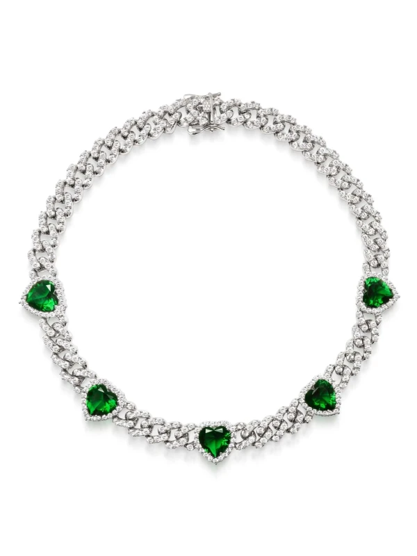 Nialaya Jewelry crystal-embellished choker-chain necklace
