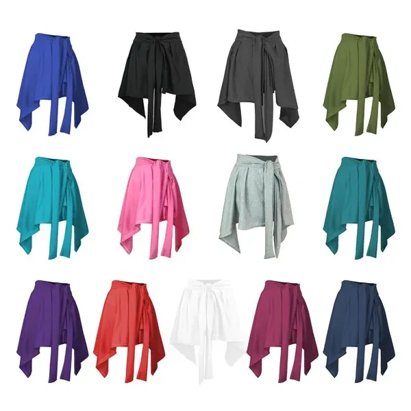Women Gym Sports Yoga Skirt Hip Covering Half Length Ballet Dance Running Fitness Short Skirts Cover Up Scarf Shawl SNO