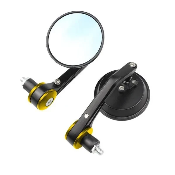 Pair Motorcycle CNC Round Side Mirrors Universal 7/8" 22mm Handlebar Rearview Mirror For Honda Suzuki Kawasaki Yamaha