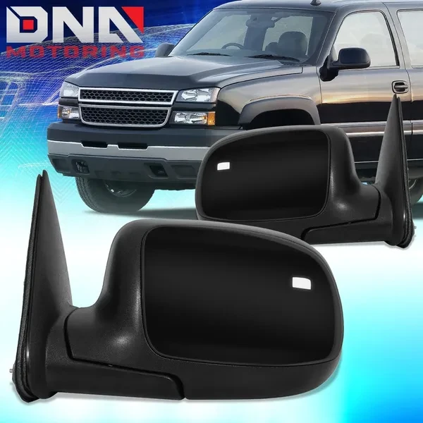 DNA Motoring OEM-MR-CB0704 GM1320252 GM1321252 for 2000 to 2002 Chevy Avalanche Suburban 1500 Tahoe GMC Yukon XL Sierra Pair OE Style Power Adjustment + Heated Side Door Mirror 01