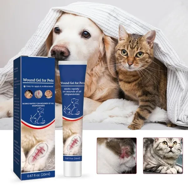 Wound Care Gel Waterproof Pet Wound Skin Care Wound Healing-Gel for Dermatiti