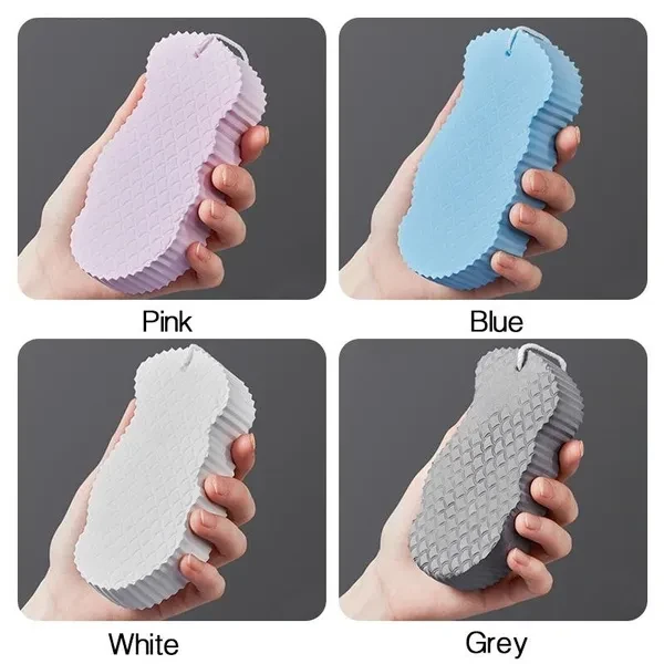 1/2/3 Pcs Bath Sponge for Women, Men, Kids, Sponge Body Scrubber Shower Sponge for Body Wash Bathroom 4 Colors Bathing Sponge Bathing