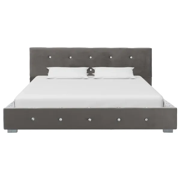 Bed with gray velvet mattress 120 x 200 cm mit Matratze Bett bed met matras lit avec matelas