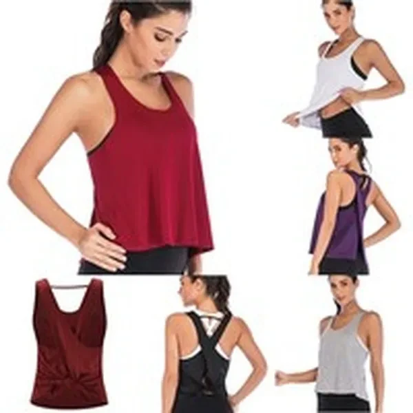 Sports Wear for Women Gym Tank Tops Fitness Running Vest Sleeveless Women Yoga Top Sport Shirt Breathable Singlet