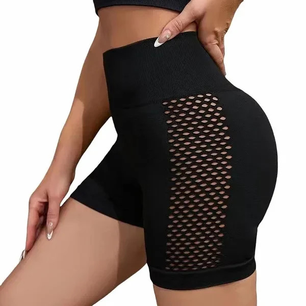 Women's High Waisted Cycling Shorts, Belly Tightening Fitness Exercise Running Yoga Fitness Shorts (1 Piece)